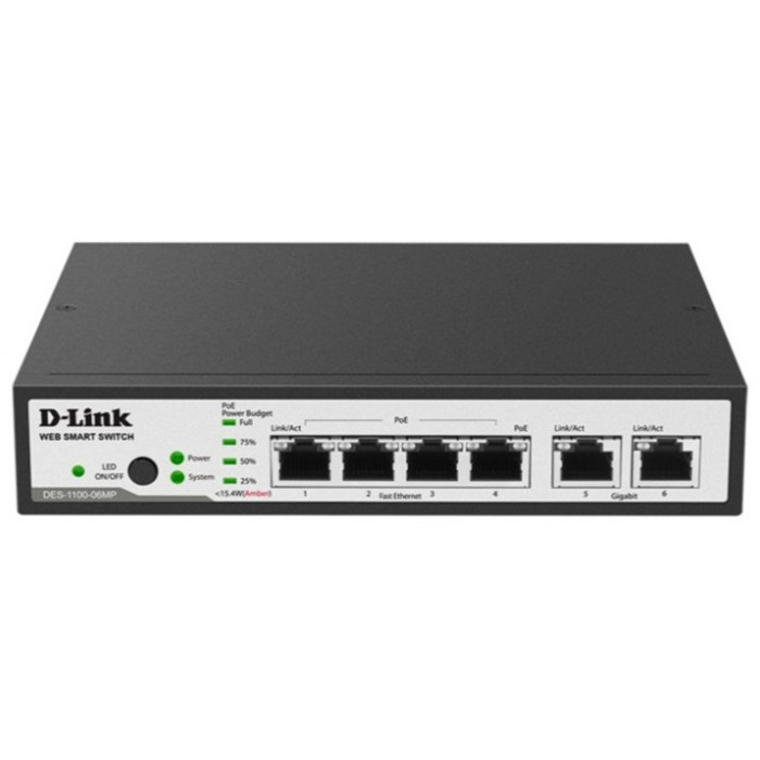 Коммутатор D-link DES-1100-06MP/A1A