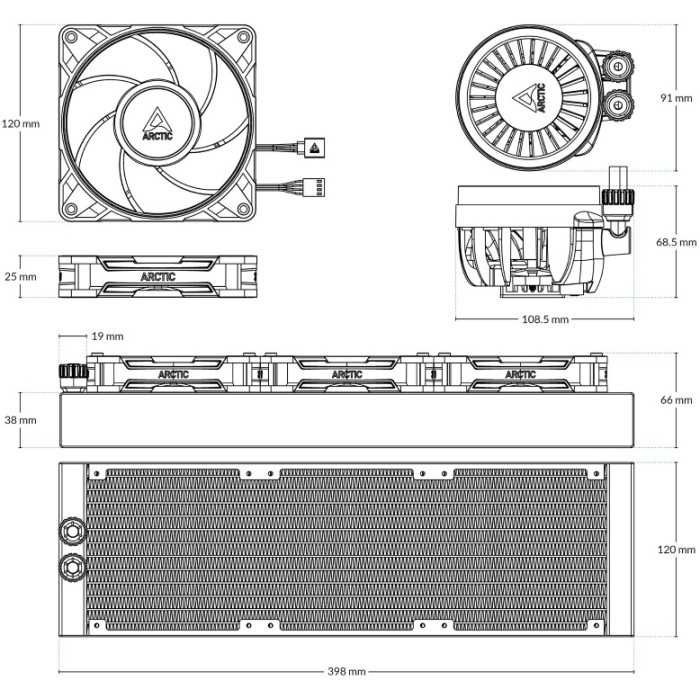 Кулер Arctic Liquid Freezer III Pro 360 A-RGB ACFRE00184A
