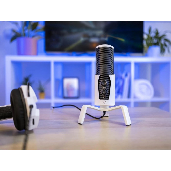 Студийный USB-микрофон Trust GXT 258W Fyru USB 4-in-1 Streaming Microphone PS5