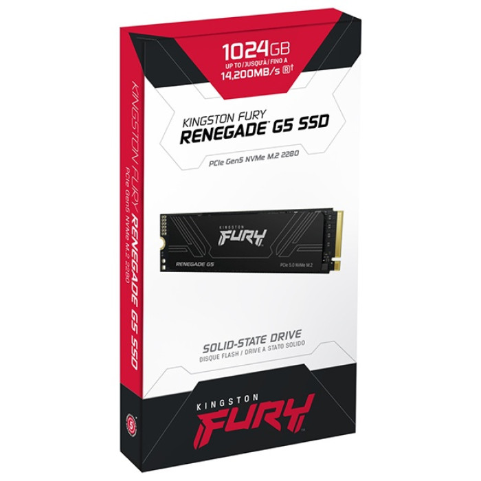 Твердотельный накопитель SSD Kingston FURY Renegade G5 SFYR2S/1T0 M.2 NVMe PCIe 5.0x4<br>76578