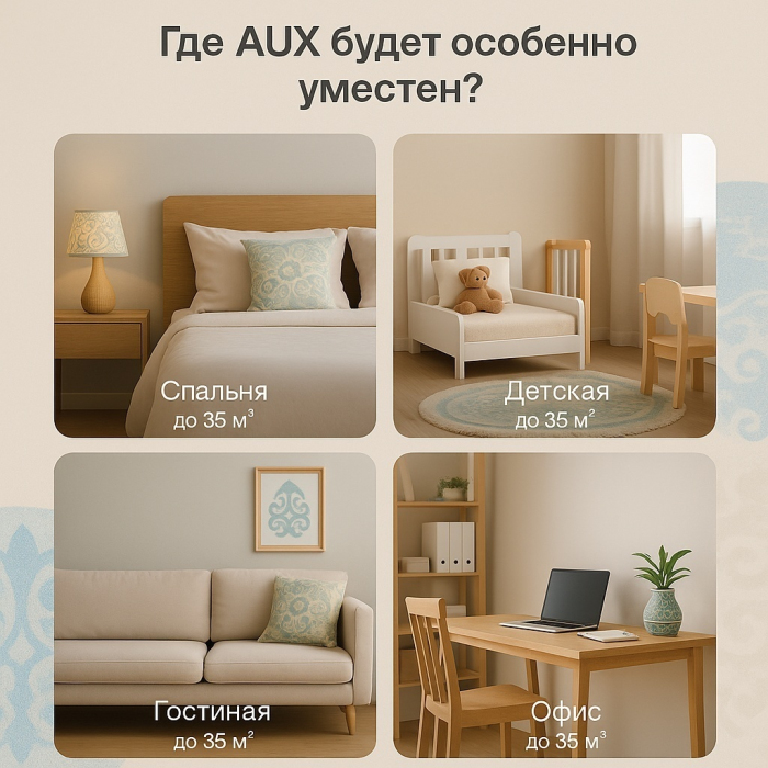 AUX ASW-H12A4/QGR1DI белый + монтажный комплект