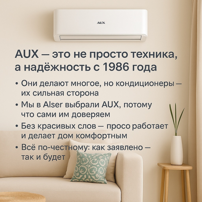 AUX ASW-H07A4/QGR1DI белый + монтажный комплект