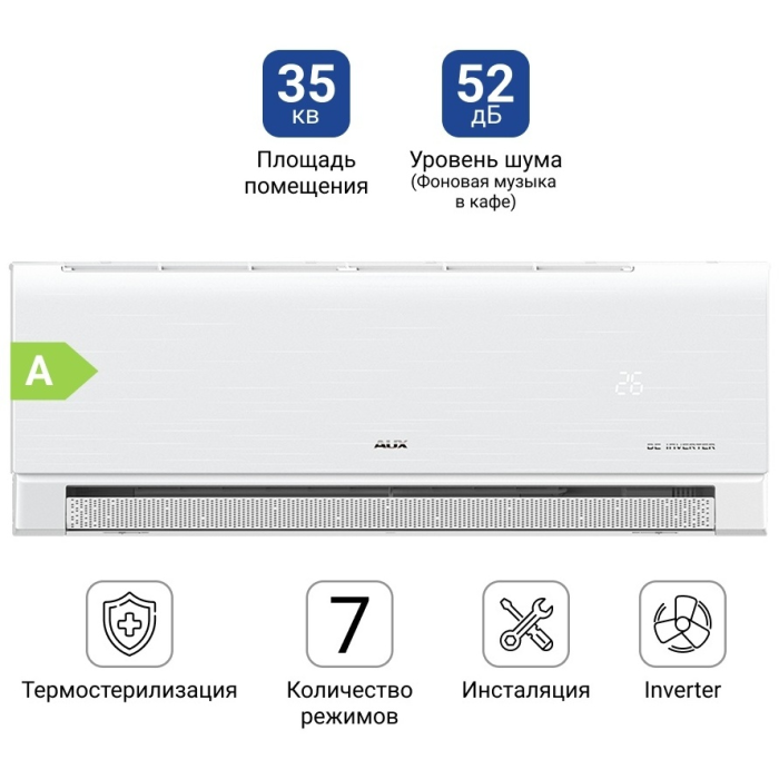 AUX ASW-H12A4/CAR3DI белый + монтажный комплект