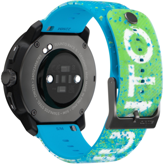Suunto RACE S POWER BLUE (SS051015000) 45 мм черный-голубой