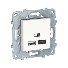 Розетка USB SE NU501818 Unica New 5В/2400 мА белый<br>51573