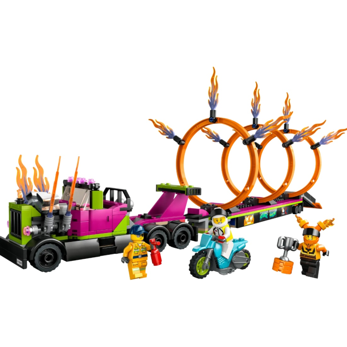 Конструктор LEGO Трюковый грузовик и огненное кольцо, деталей 479 шт