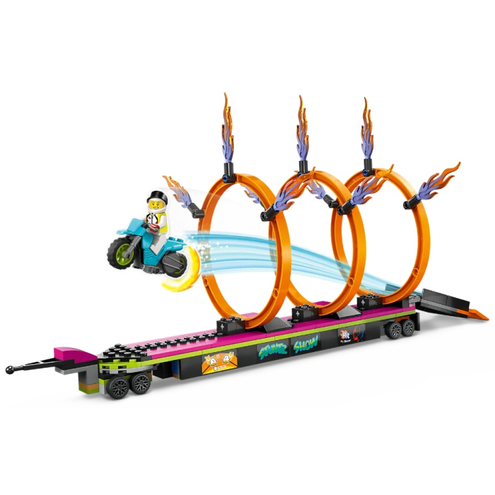 Конструктор LEGO Трюковый грузовик и огненное кольцо, деталей 479 шт