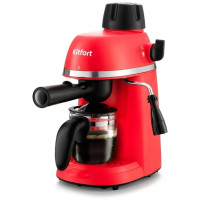 Кофеварка Kitfort КТ-760-1 черный, красный