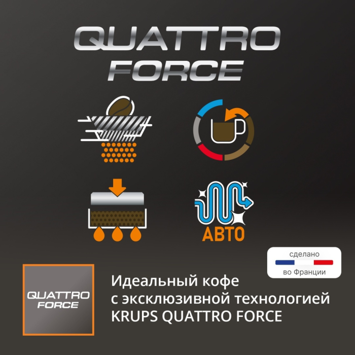 Кофемашина Krups Intuition Preference+ EA875E10 серебристый