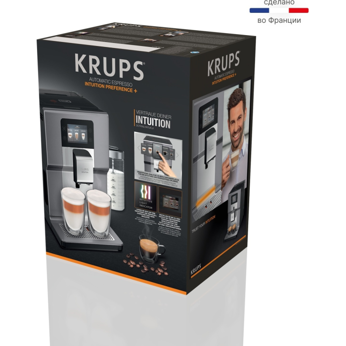 Кофемашина Krups Intuition Preference+ EA875E10 серебристый