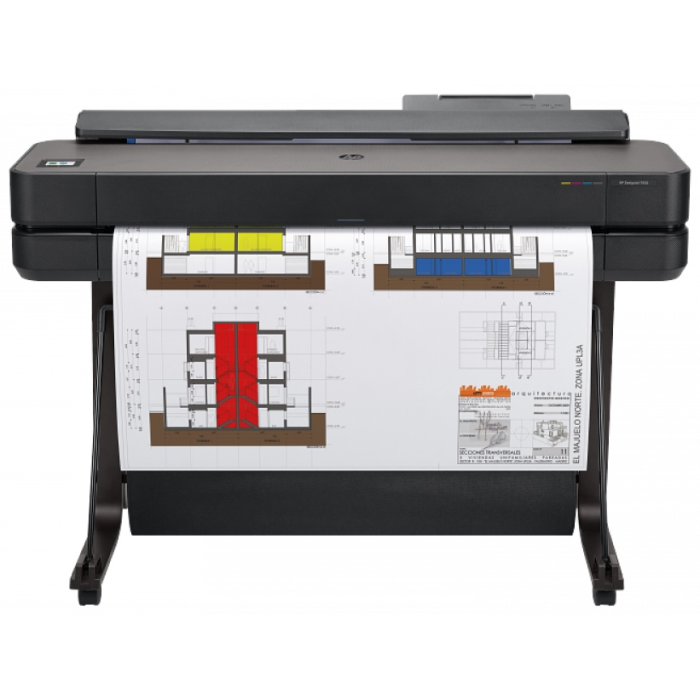 Плоттер HP DJ T650 36-in 5HB10D, 914mm, A0, 25сек/стр A1; 82л A1/час, WIFI,USB 2.0, remote print, auto switch sheet/roll<br>327185