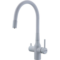 Смеситель с гибким изливом Paulmark Salix - белый матовый (Sa213419-431), латунь, цвет белый