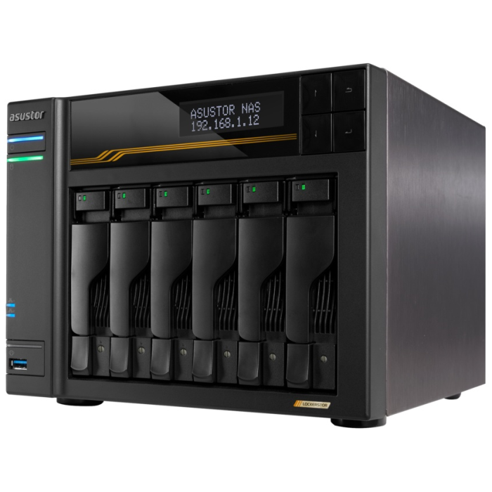 Сетевой накопитель ASUSTOR AS6806T 6-bay NAS server 16GB DDR5 AMD Ryzen V3C14 - 2x 10 GbE + 2x 5 GbE.<br>328750