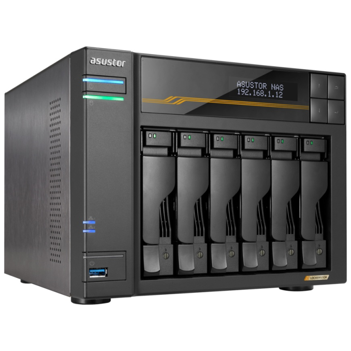 Сетевой накопитель ASUSTOR AS6806T 6-bay NAS server 16GB DDR5 AMD Ryzen V3C14 - 2x 10 GbE + 2x 5 GbE.<br>328750