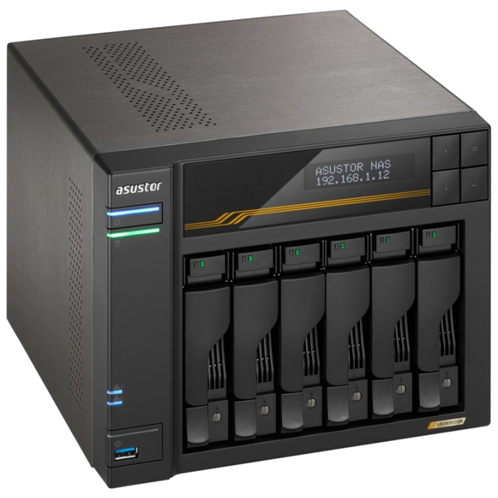 Сетевой накопитель ASUSTOR AS6806T 6-bay NAS server 16GB DDR5 AMD Ryzen V3C14 - 2x 10 GbE + 2x 5 GbE.<br>328750