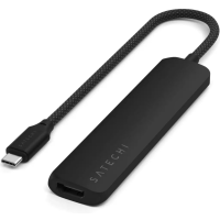 SATECHI 6-in-1 USB-C Slim Multiport Adapter (Black)