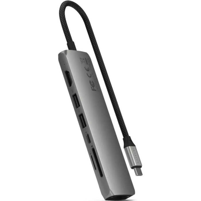 Док-станция Satechi 7-in-1 USB-C Slim серый