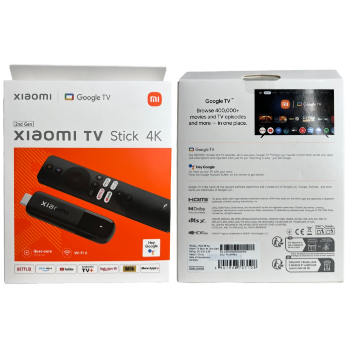 Приставка телевизионная Xiaomi TV Stick 4K 2nd Gen<br>80836