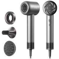 Фен высокоскоростной Dreame Glory Mix Black, 1600 Вт, 2 режима, 3 насадки, датчики