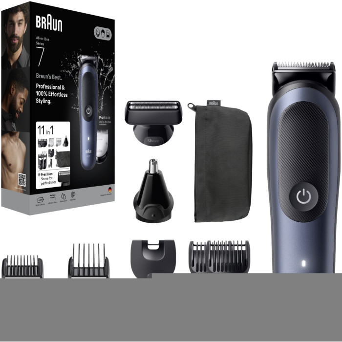 Braun триммер для бороды и усов, для носа, для ушей, для стрижки AIO7540