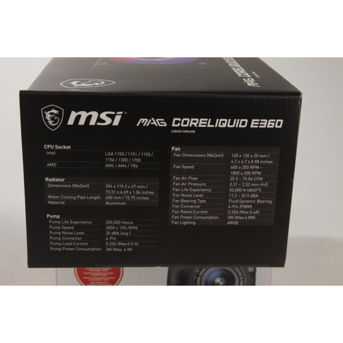 MSI MAG CoreLiquid E360 Black