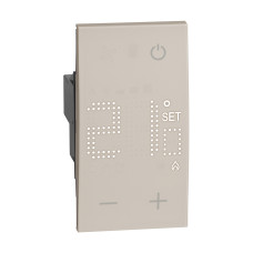 Термостат Bticino KМ4441 Living Now цифровой с дисплеем для воздуха 230В 5(2)А 2 модуля песочный<br>56620