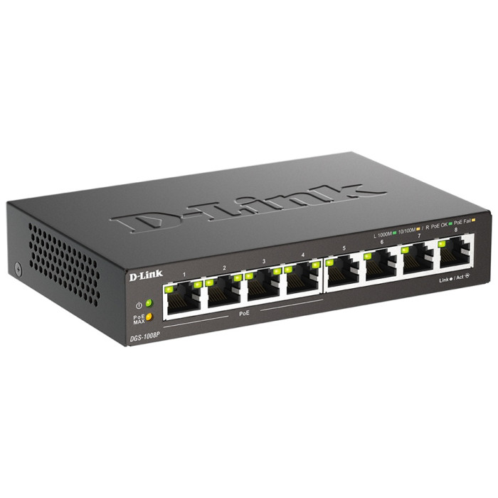 Коммутатор D-link DGS-1008P/F3A