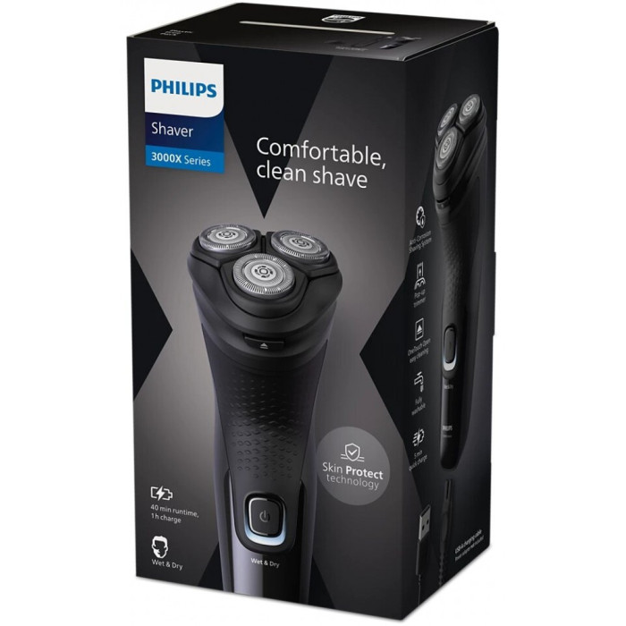 Электробритва Philips X3001/00 3000X роторная от аккумулятора