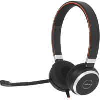 JABRA EVOLVE 40 UC Stereo USB Headband, Noise cancelling, USB and 3.5 jack connectivity, with mute-button and volume control on the cord, Busylight , Discret boomarm