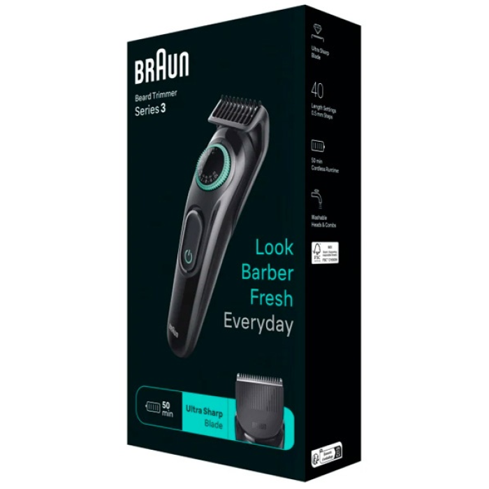 Braun триммер для бороды и усов BT3421