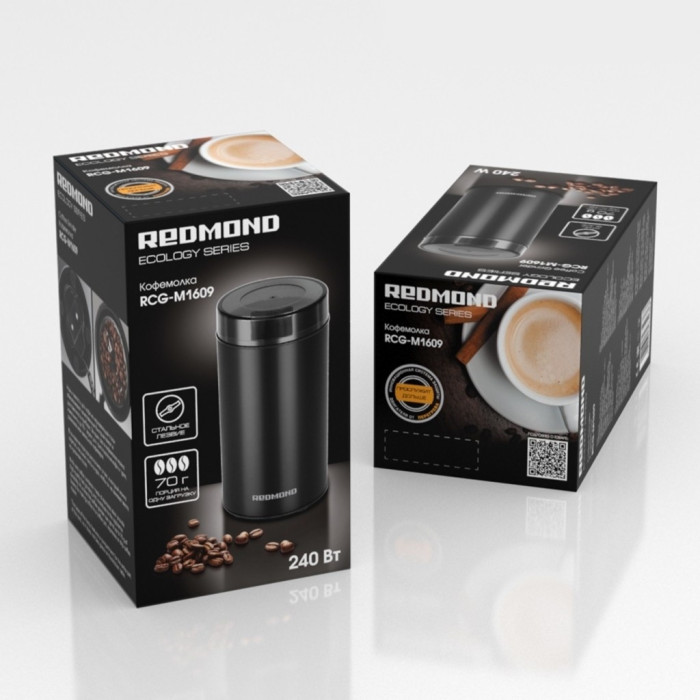 Кофемолка Redmond RCG-M1609 Черный/металл