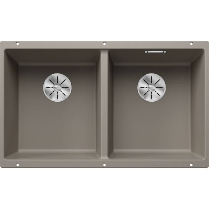 Кухонная мойка Blanco Subline 350/350-U серый беж (523581) 75.5х46х20 см, искусственный камень, тон серый беж