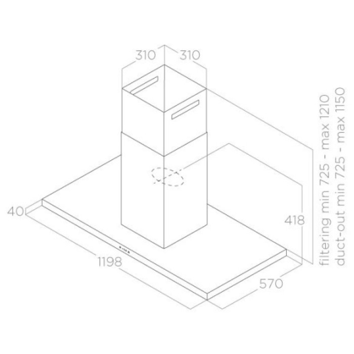 Elica Thin Island IX/A/120 серый