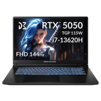 Ноутбук Dream Machines/RG5050-17KZ27 / V270RNM/1г/Core i7/13620H/3,6 GHz/32 Gb/PCIe NVMe SSD/1000 Gb/No ODD/GeForce/RTX 5050/8 Gb/17,3 ''/1920x1080/Бе