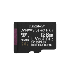 Карта памяти MicroSD 128GB Class 10 UHS-I Kingston SDCS3/128GBSP<br>Карта памяти Canvas Select Plus microSD от Kingston обеспечивает надежную производительность со скоростью до 150 МБ/с1 и совместима с камерами и Android-устройствами. С производительность