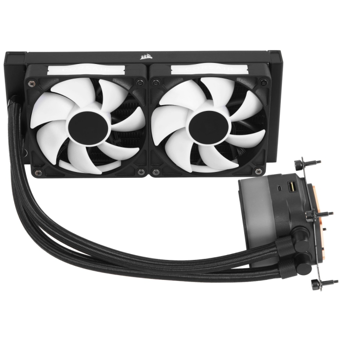 CORSAIR iCUE LINK TITAN 240 RX LCD AIO, 240mm Radiator, Liquid CPU Cooler<br>