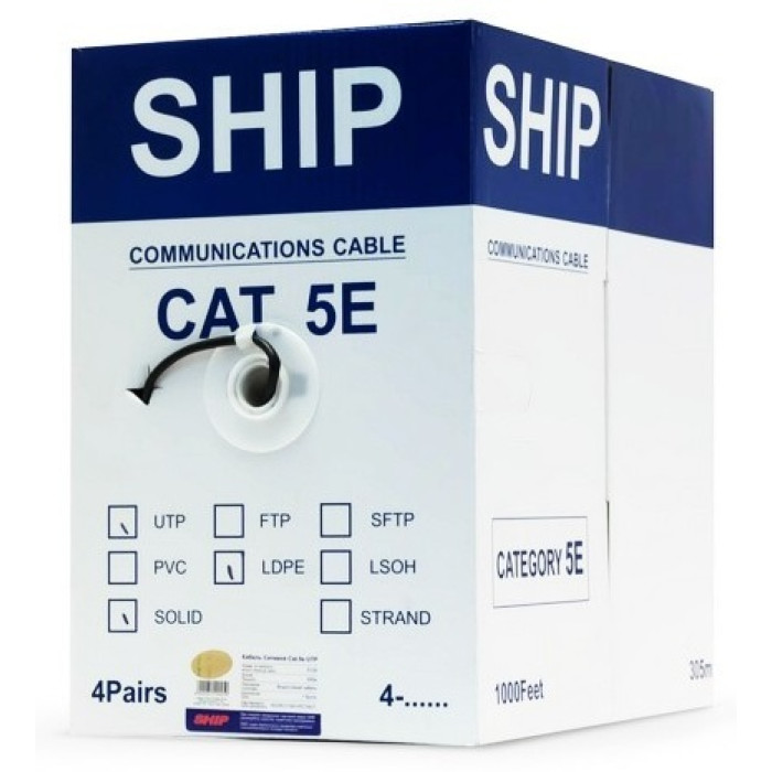Кабель SHIP D106, Cat.5e, UTP, 4x2x1/0.51мм,
