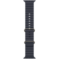 49mm Navy Ocean Band - Natural Titanium Finish<br>