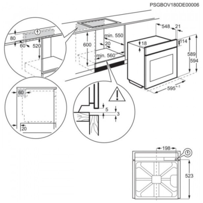 Electrolux EOF 3H40 X серебристый, черный