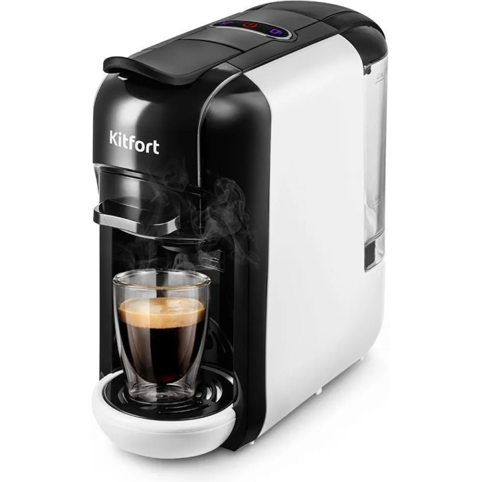 Кофеварка Kitfort КТ-7546 черный, белый