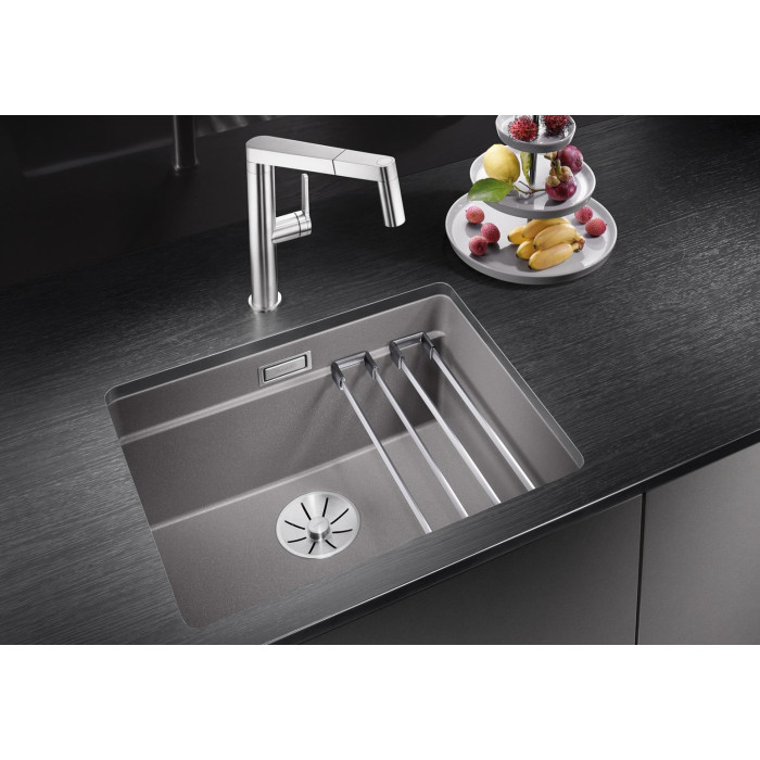 Blanco Etagon 500-U темная скала (522228) подстольная 53х46х19 см, искусственный камень, тон темная скала