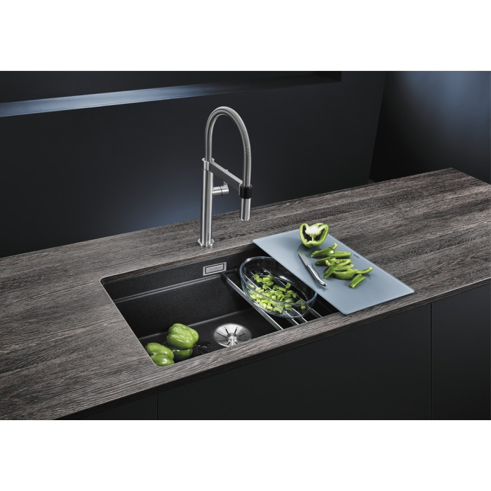 Blanco Etagon 700 U - темная скала (525168) подстольная 73х46х20 см, искусственный камень, тон темная скала