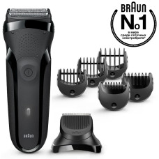Braun Series 3 300BT с точной насадкой-триммером и 5 гребнями, чёрная