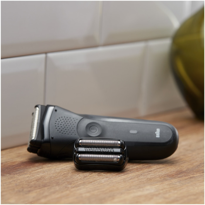 Сетка и режущий блок Braun 21B для электробритв Braun Series 3, чёрный