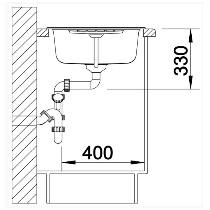 Blanco подстольная Zia 45 S, черный