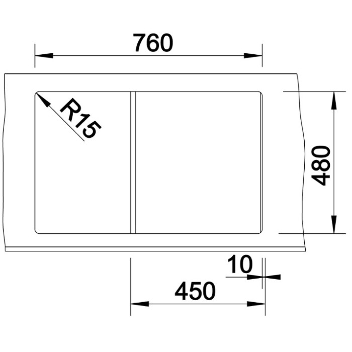 Blanco подстольная Zia 45 S, черный