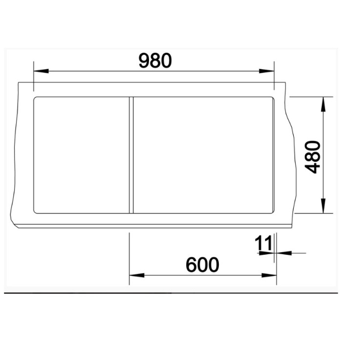 Blanco подстольная BLANCO Zia 6 S, черный