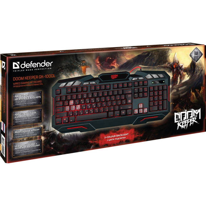 Defender Doom Keeper GK-100DL черный
