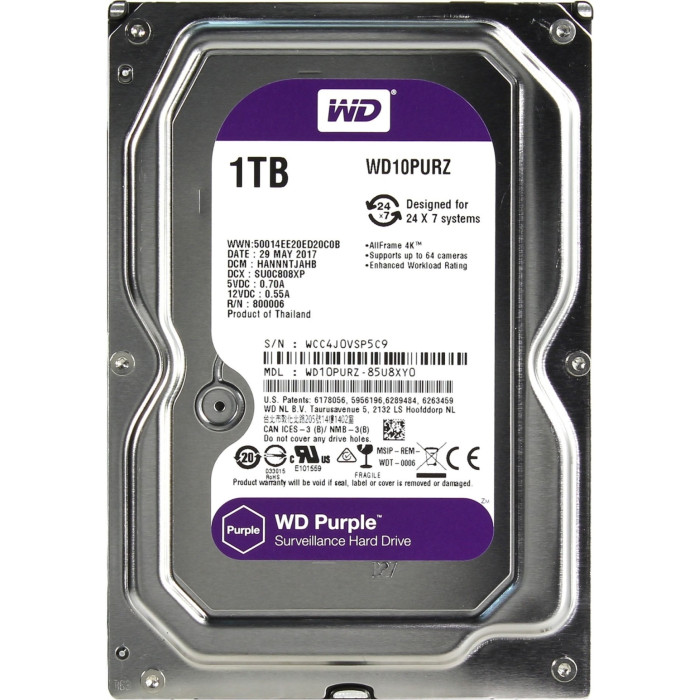 Western Digital Purple WD10PURZ 1000Gb