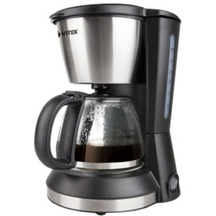 Кофеварка Vitek VT-1506 серебристый, черный